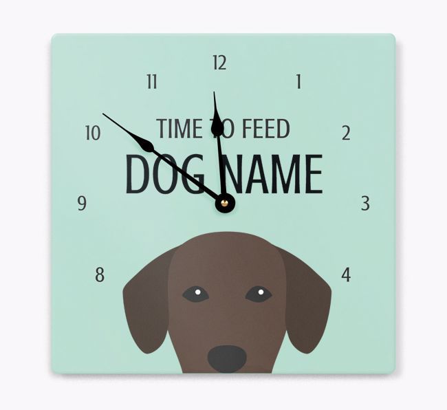 Time To Feed: Personalized {breedFullName} Wall Clock